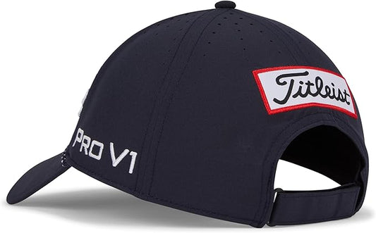 Titleist Golf Tour Breezer Hat 2025 Black White Adjustable Closure