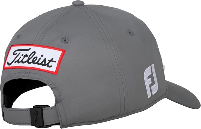 Titleist Golf Tour Performance Hat 2025 Charcoal White Adjustable Closure