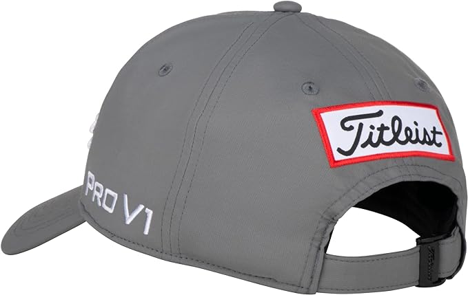 Titleist Golf Tour Performance Hat 2025 Charcoal White Adjustable Closure